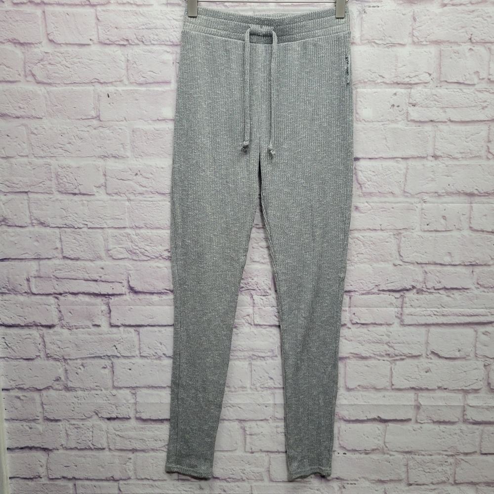Gymshark Ribbed Gray Leggings Size S High Waist Athletic Workout Activewear